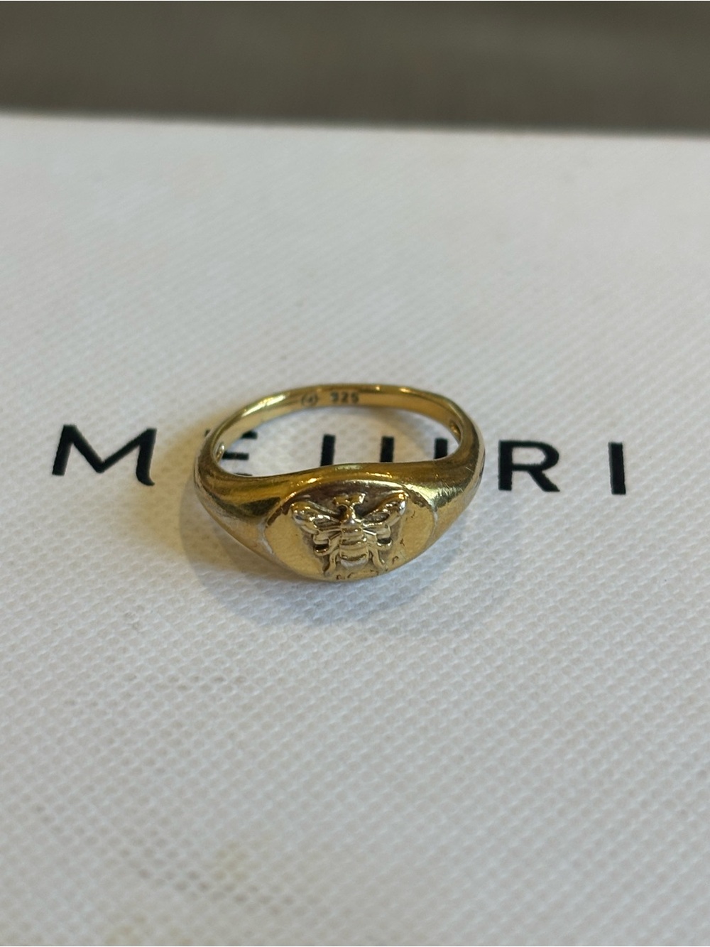 Mejuri Bee Signet Ring